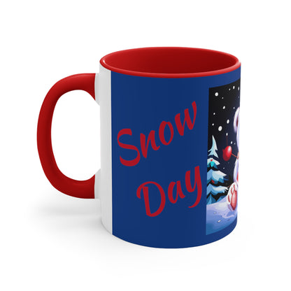 Snow Day Accent Coffee Mug, 11oz