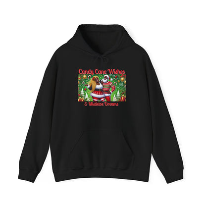 Candy Cane Wishes Hooded Sweatshirt - Cozy Holiday Apparel for Festive Cheer