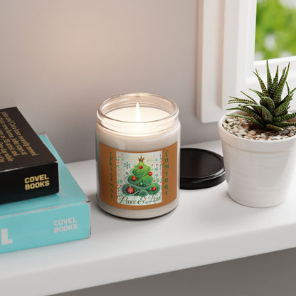 Christmas Comfort Scented Soy Candle - Peace & Love - Holiday Aromatherapy Decor