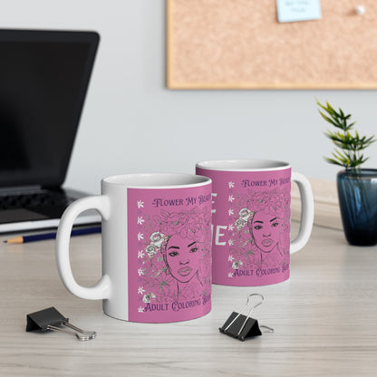 Flower My Beauty ME TIME Ceramic Mug 11oz