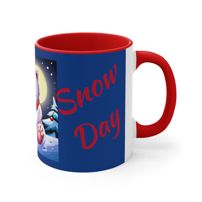 Snow Day Accent Coffee Mug, 11oz