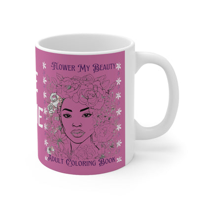 Flower My Beauty ME TIME Ceramic Mug 11oz