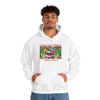 Candy Cane Wishes Hooded Sweatshirt - Cozy Holiday Apparel for Festive Cheer