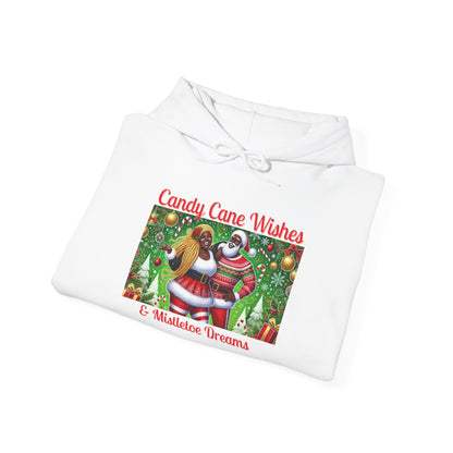 Candy Cane Wishes Hooded Sweatshirt - Cozy Holiday Apparel for Festive Cheer