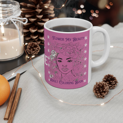 Flower My Beauty ME TIME Ceramic Mug 11oz