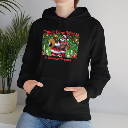 Candy Cane Wishes Hooded Sweatshirt - Cozy Holiday Apparel for Festive Cheer