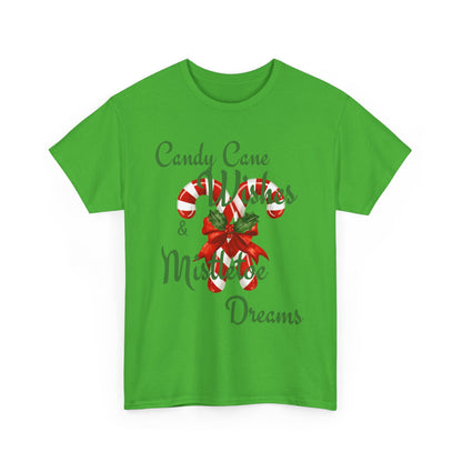 Candy Cane Wishes Unisex Heavy Cotton Tee - Festive Holiday Shirt